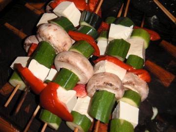 Healthy Vegetable Tofu Kebabs. Photo by Leggy Peggy