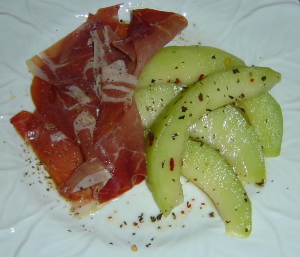 Prosciutto With Marinated Melon. Photo by Pets'R'us