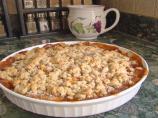 Crustless Peach Pie
