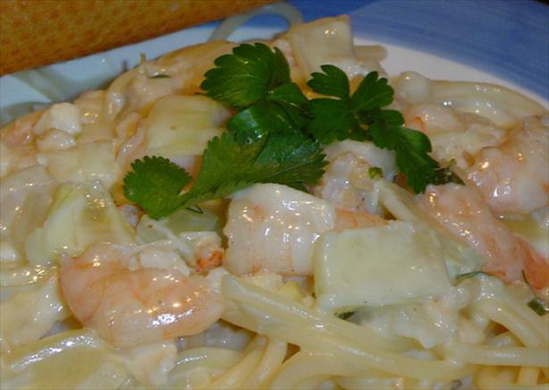 Easy Shrimp & Crab Pasta. Photo by A Good Thing