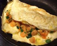 Low Fat Bay Shrimp and Swiss Omelet