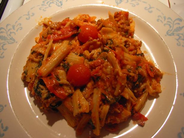 Pink Mediterranean Pasta Sauce. Photo by katew