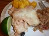 Chicken Enchilada Bake With Salsa Cream Sauce