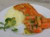 Maple Mustard Plank Salmon. Recipe by Chef Booshman