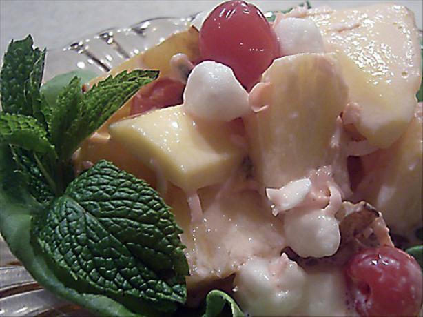Passionately Pink Tropical Fruit Salad. Photo by :(