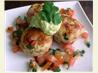 Chicken Cakes With Avocado Mayonnaise and Tomato Salsa. Recipe by An_Net
