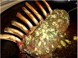 Mint Glazed Rack of Lamb for One