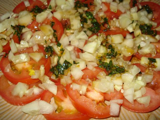 Tomato - Cucumber Salad With Fresh Basil. Photo by MeliBug