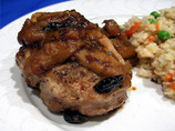 Chinese Pork Chops W/ Peach Sauce