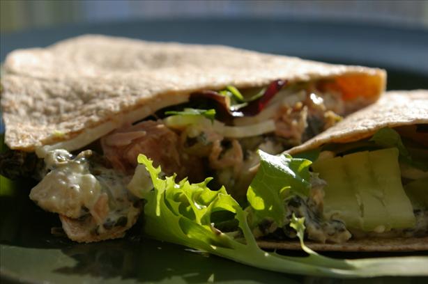 Tuna Guacamole Wrap for One. Photo by Redsie