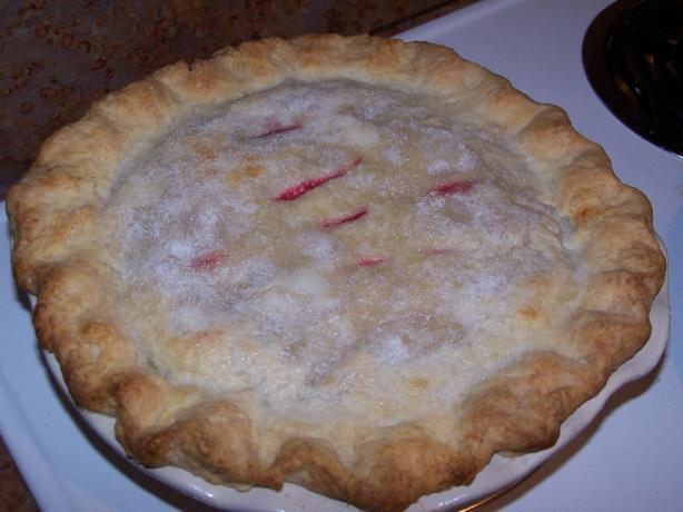 Rhubarb Raspberry Pie. Photo by QueenJellyBean