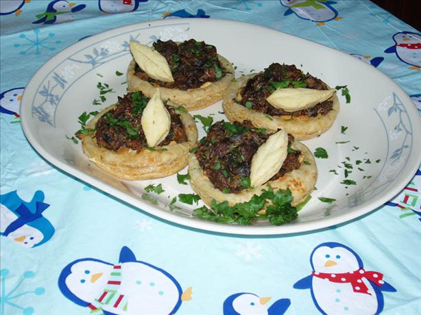 Wild Mushroom and Leek Galettes (Open Faced Pies). Photo by Midwest Maven