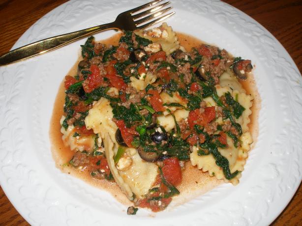Greek-Style Beef and Cheese Ravioli. Photo by Flaming Red