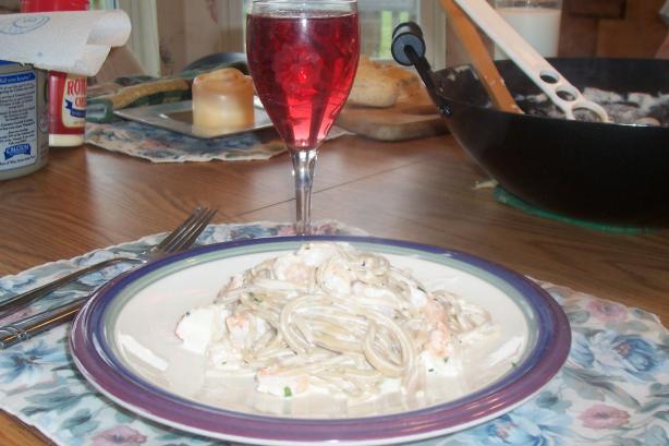 Fettuccine Alfredo With Shrimp & Crab Meat. Photo by ARathkamp