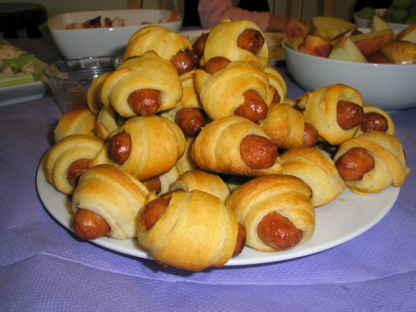 Pigs in a blanket. Photo by dicentra