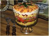 Southwestern Cornbread Layered Salad. Photo by Leopard Apron