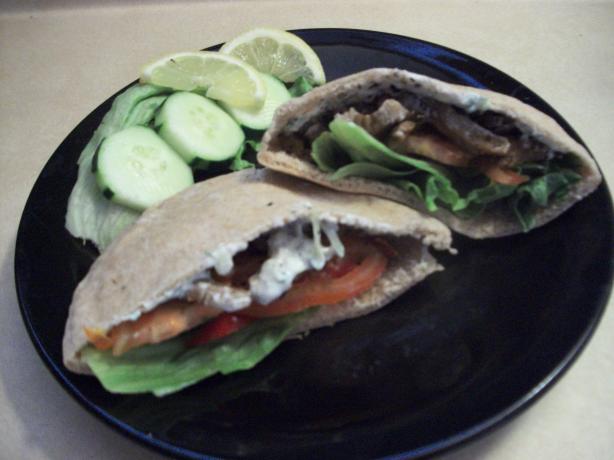 Vegan Seitan Gyro W/ Cucumber Sauce. Photo by Nikoma