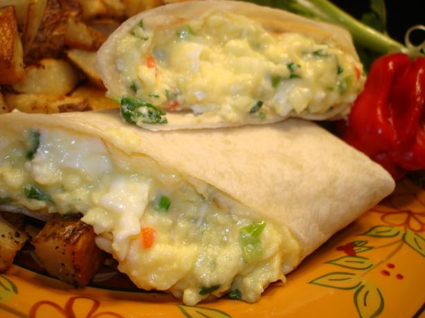 Scrambled Egg Tortilla Wraps  Aust Ww 5.5 Pts. Photo by Vicki in CT