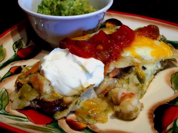 Shrimp and Green Chile Enchiladas. Photo by Rita~