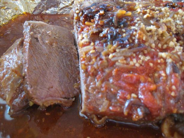 Annie's Sweet and Sour Baked Brisket. Photo by Susiecat too