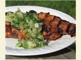 Hoisin Pork Chops With Pineapple Green Onion Relish