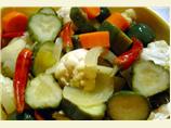 Quick Spicy Garden Mix Pickles (Refrigerator Method)