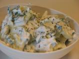 Yogurt, Cucumber and Lettuce Salad