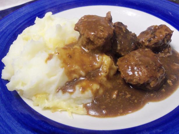 Norwegian Meatballs in Brown Gravy. Photo by AZPARZYCH