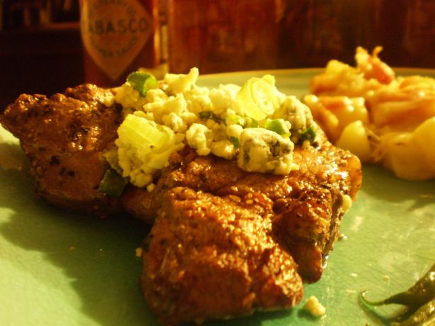 Marinated Steak With Blue Cheese. Photo by breezermom