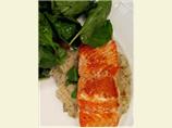 Pan-Fried Salmon With Cannellini Bean Pur&eacute;e