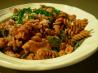 Pasta With Baby Bella Mushrooms & Spinach in a Tomato Cream