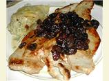 Veal Scallops With Cranberry-Citrus Compote