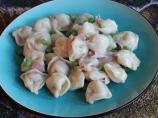 Creamy Tortellini With Ham, Mushrooms and Peas