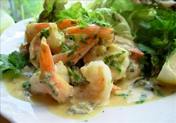 Warm Lemon, Lime and Lovage Prawns With Pineau Des Charentes. Photo by French Tart