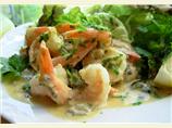 Warm Lemon, Lime and Lovage Prawns With Pineau Des Charentes