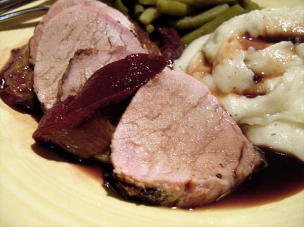 Pork Tenderloin With Roasted Plums. Photo by justcallmetoni