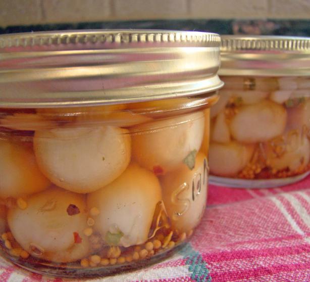 Easy and Traditional British Pub Style Pickled Onions. Photo by Derf