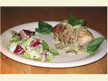 Goats Cheese Stuffed Chicken Breast With a Creamy Mushroom Sauce
