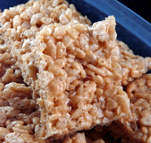 Lower Fat Peanut Butter Rice Krispies Bars. Photo by PaulaG