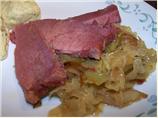 Smoked Beef Brisket With Sauerkraut and Dumplings