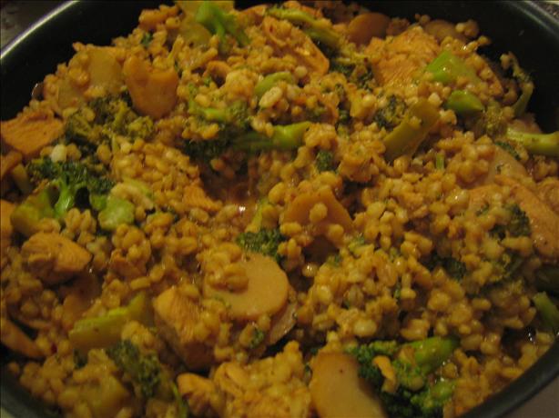 Barley and Sesame Chicken Stir-Fry. Photo by pattikay in L.A.
