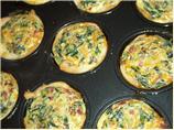 Claudia's Low Fat Spinach & Bacon Quiche Muffins. Photo by Claudia Dawn