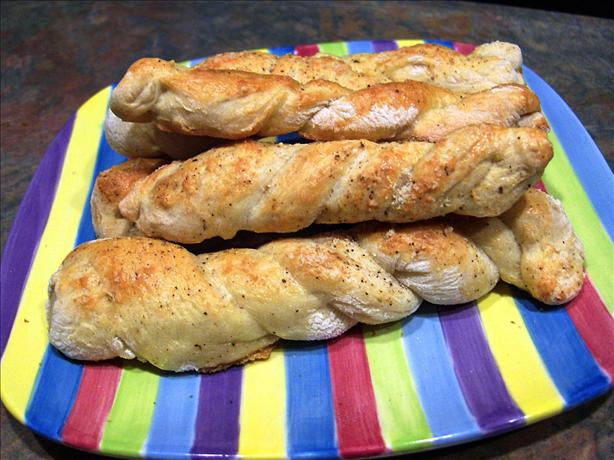 Cheesy Bread Machine Breadsticks. Photo by Derf