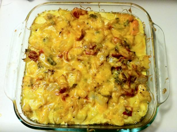 Potato, Onion, Egg Casserole. Photo by jaslobod