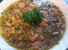 Linsensuppe (German Lentil Soup With Frankfurter Slices)