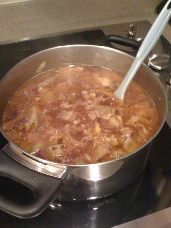 Ground Beef and Cabbage Stew. Photo by Chef #1123764