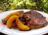 Pork Chops With Brandied Peaches. Recipe by 2Bleu