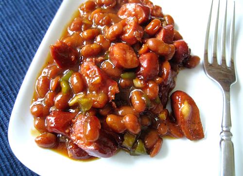 Down Home Sausage and Bean Bake. Photo by Caroline Cooks