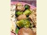Microwave Steamed New Potatoes & Brussels Sprouts. Recipe by Nyteglori