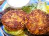 Salmon Patties/Burgers With a Yogurt Herb Sauce. Recipe by The Flying Chef